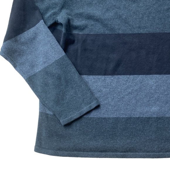 Calvin Klein Men's Colorblock Striped Sweater Neutral Grunge Kurt Cobain Style-M - Picture 2 of 5